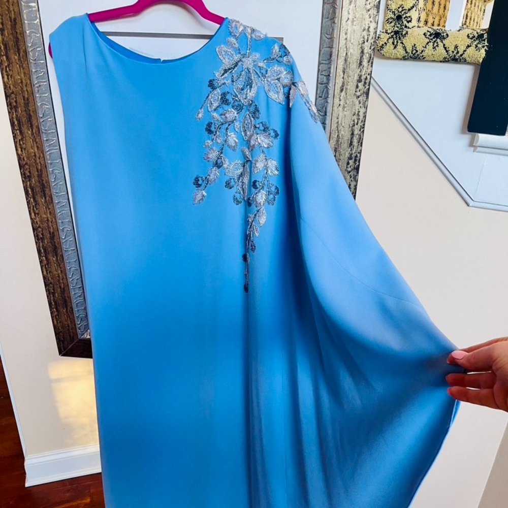 Marchessa Notte Embelished One Shoulder Gown